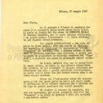 lettera Milano 27 maggio 1950
