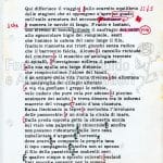 “Da un’osteria sulla Sarzanese”, dattiloscritto con correzioni autografe pag 1