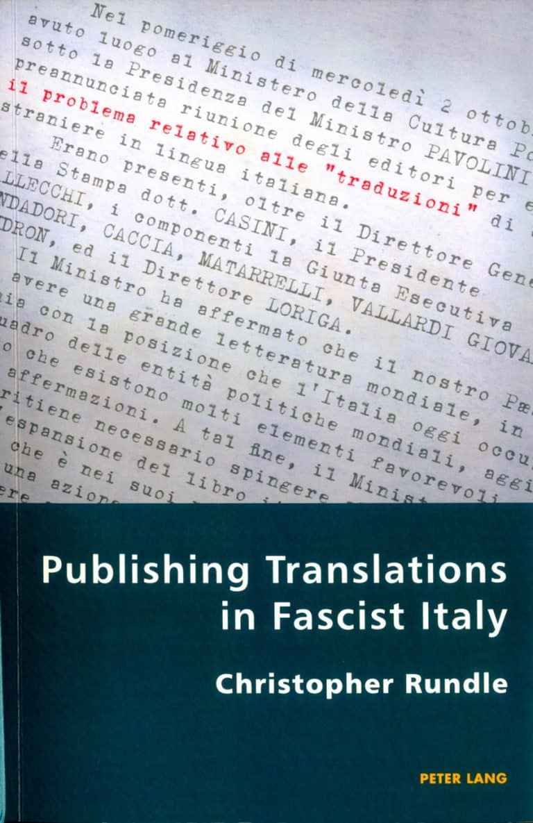 Publishing Translations in Fascist Italy
