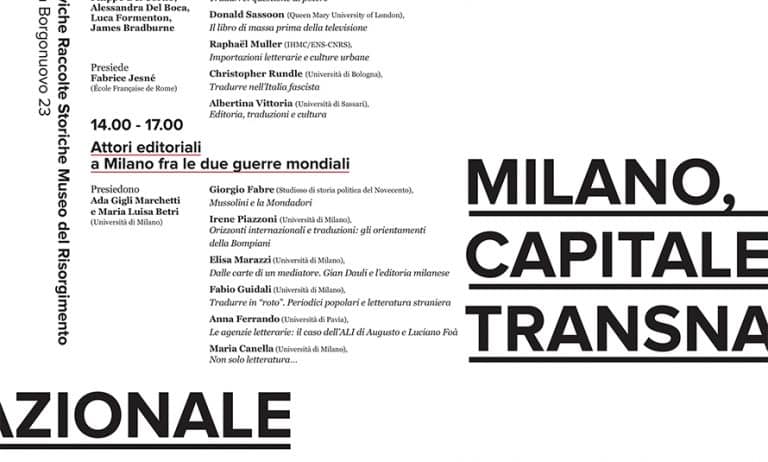 Copertina Milano, capitale transnazionale del libro fra le due guerre