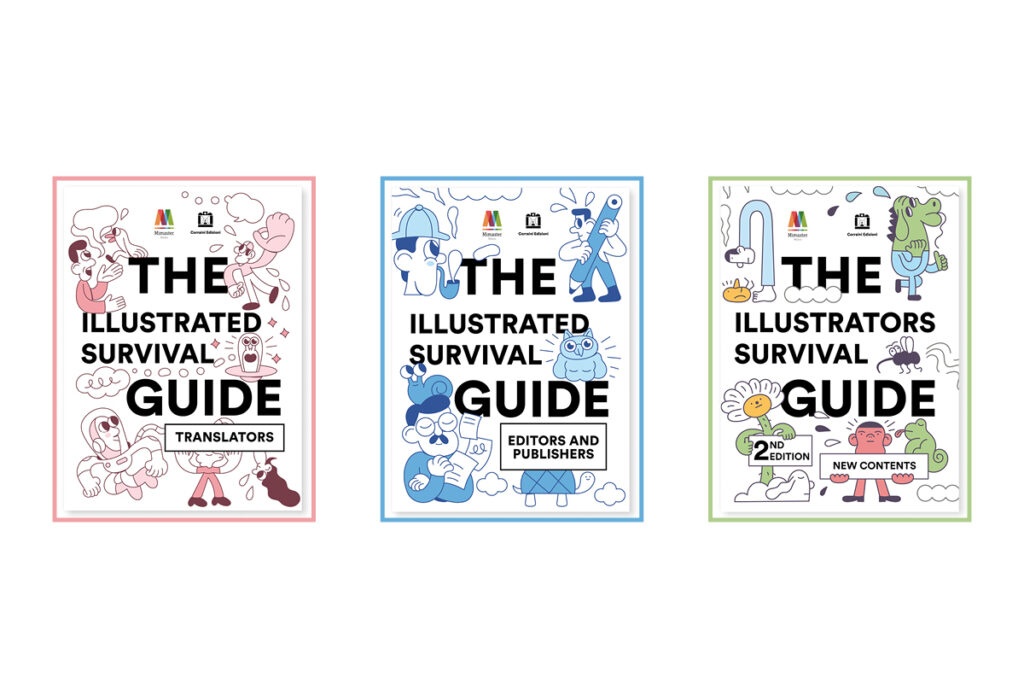 Copertine delle survival guides, le guide illustrate dedicate alle professioni editoriali